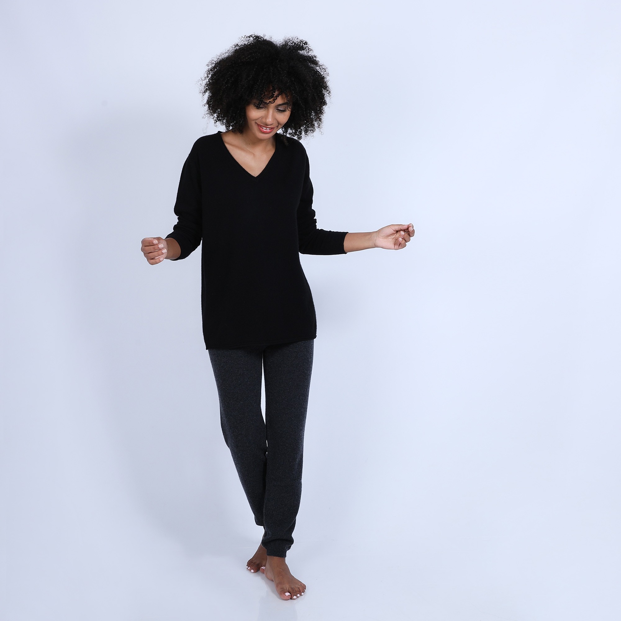 Pull col V en cachemire - Olga