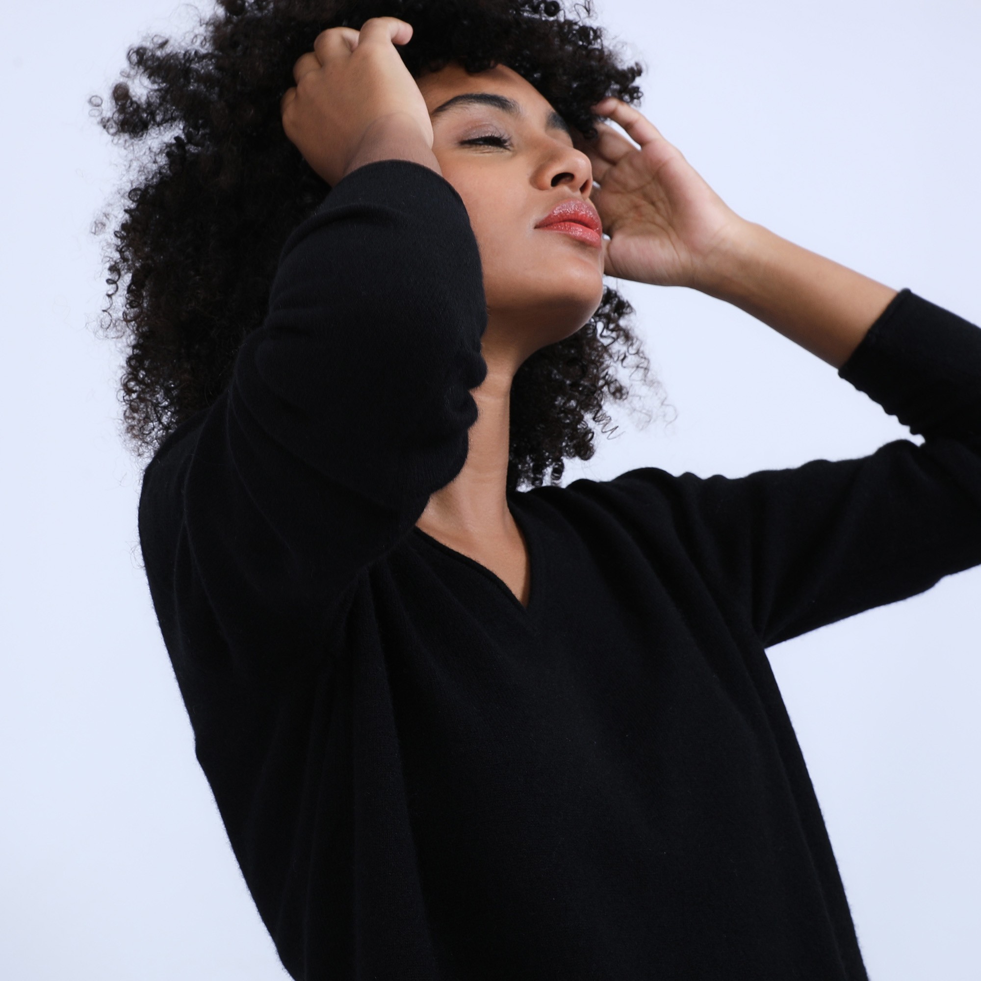 Pull col V en cachemire - Olga