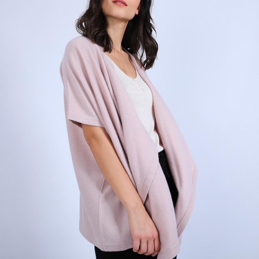 Colete quimono sem mangas 100% cashmere - Oumi