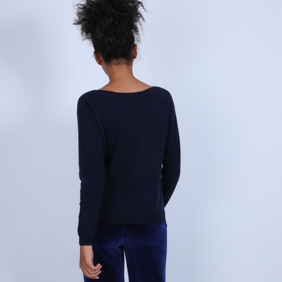 Suéter de cashmere com gola canoa - Bal