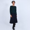 Pull col bateau en cachemire - Bal 6642 emeraude - 21 Vert foncé
