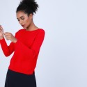 Pull col bateau en cachemire - Bal 6680 ecarlate - 52 Rouge