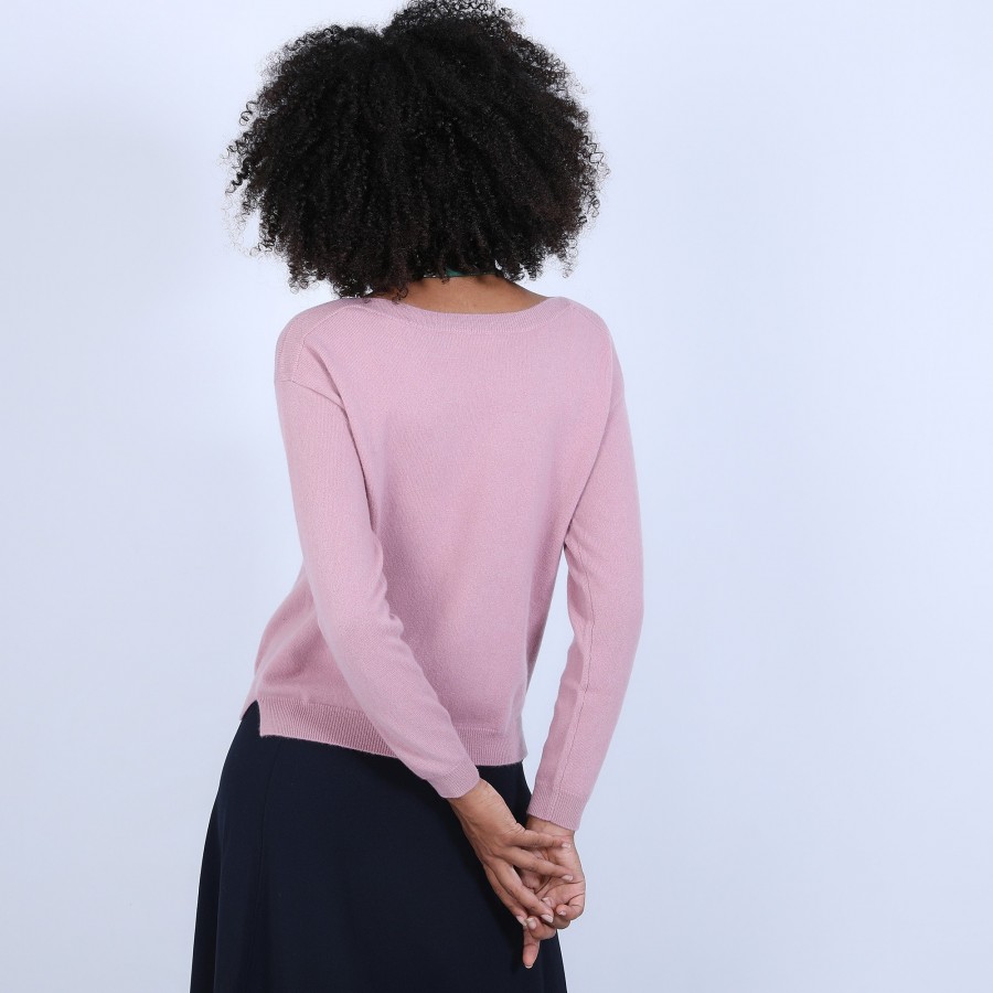 Suéter de cashmere com gola canoa - Bal