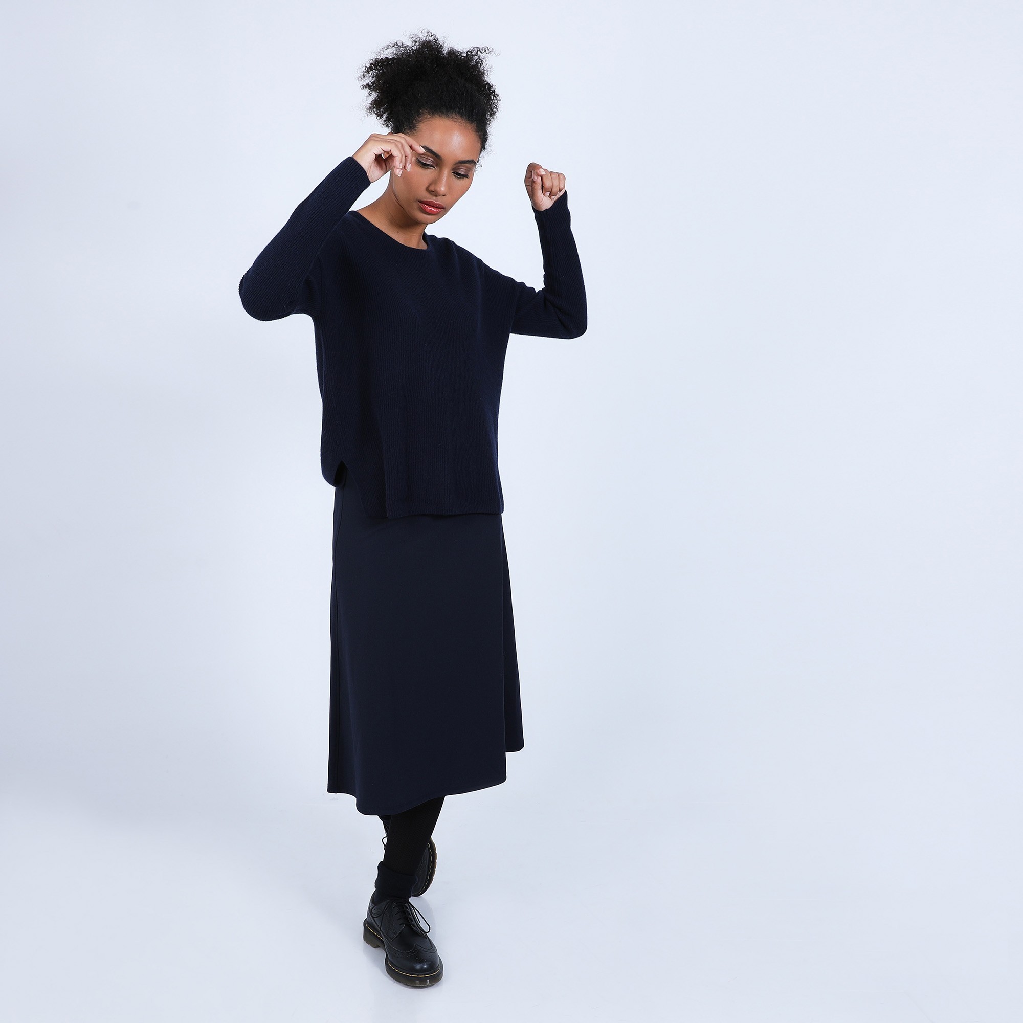 Pull col rond boutons arrière - Becky