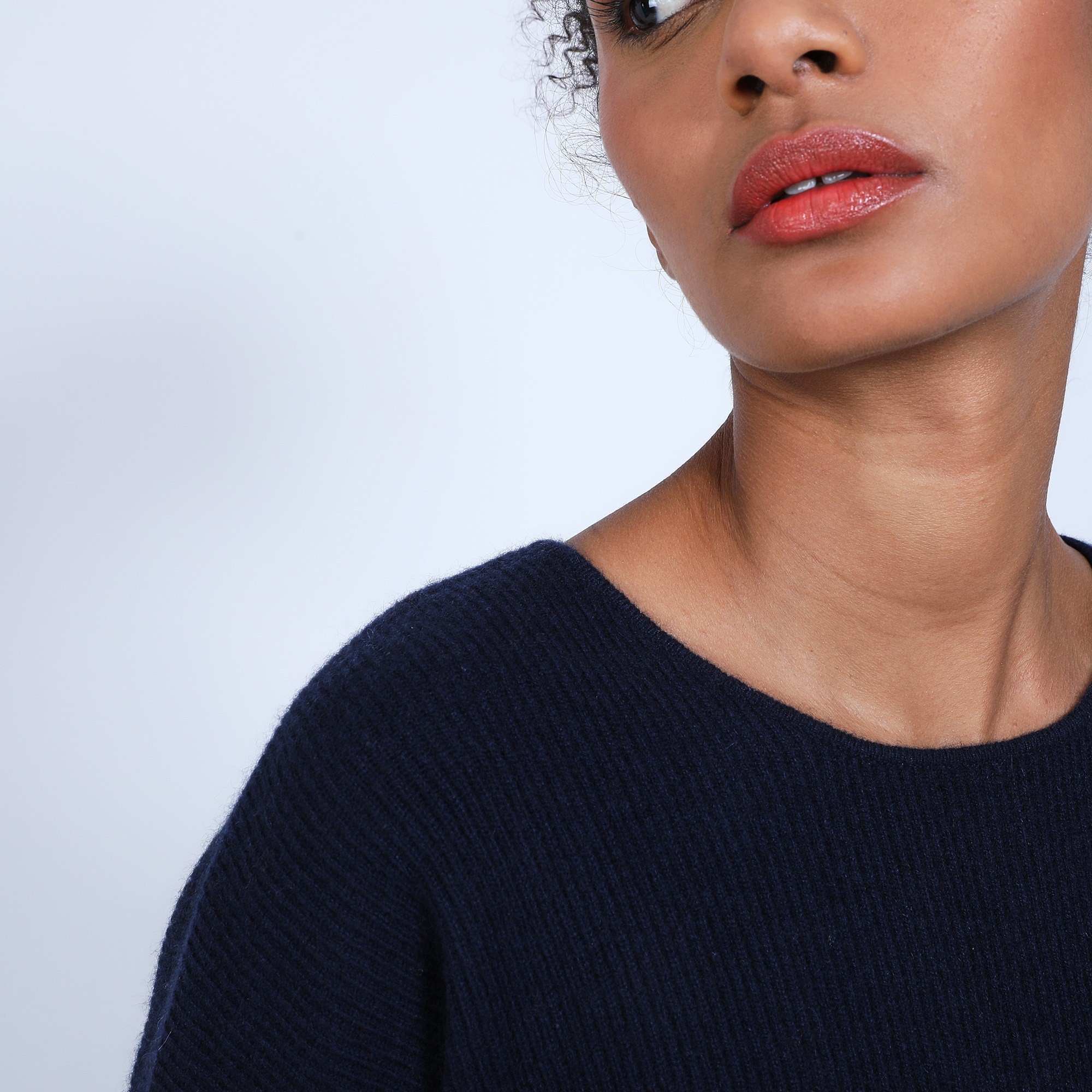 Pull col rond boutons arrière - Becky