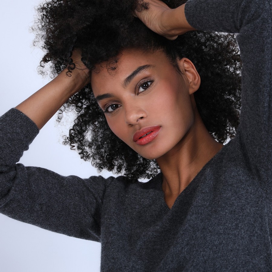 Suéter de cashmere com decote em V - Bijou