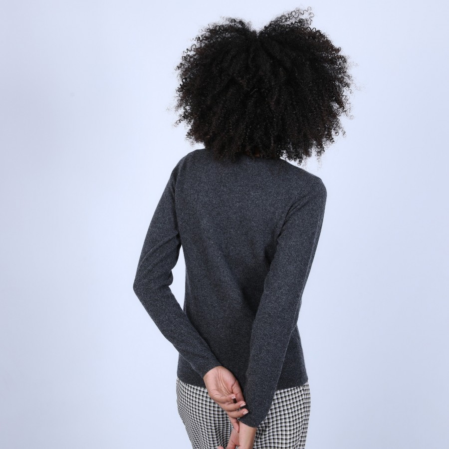 Suéter de cashmere com decote em V - Bijou