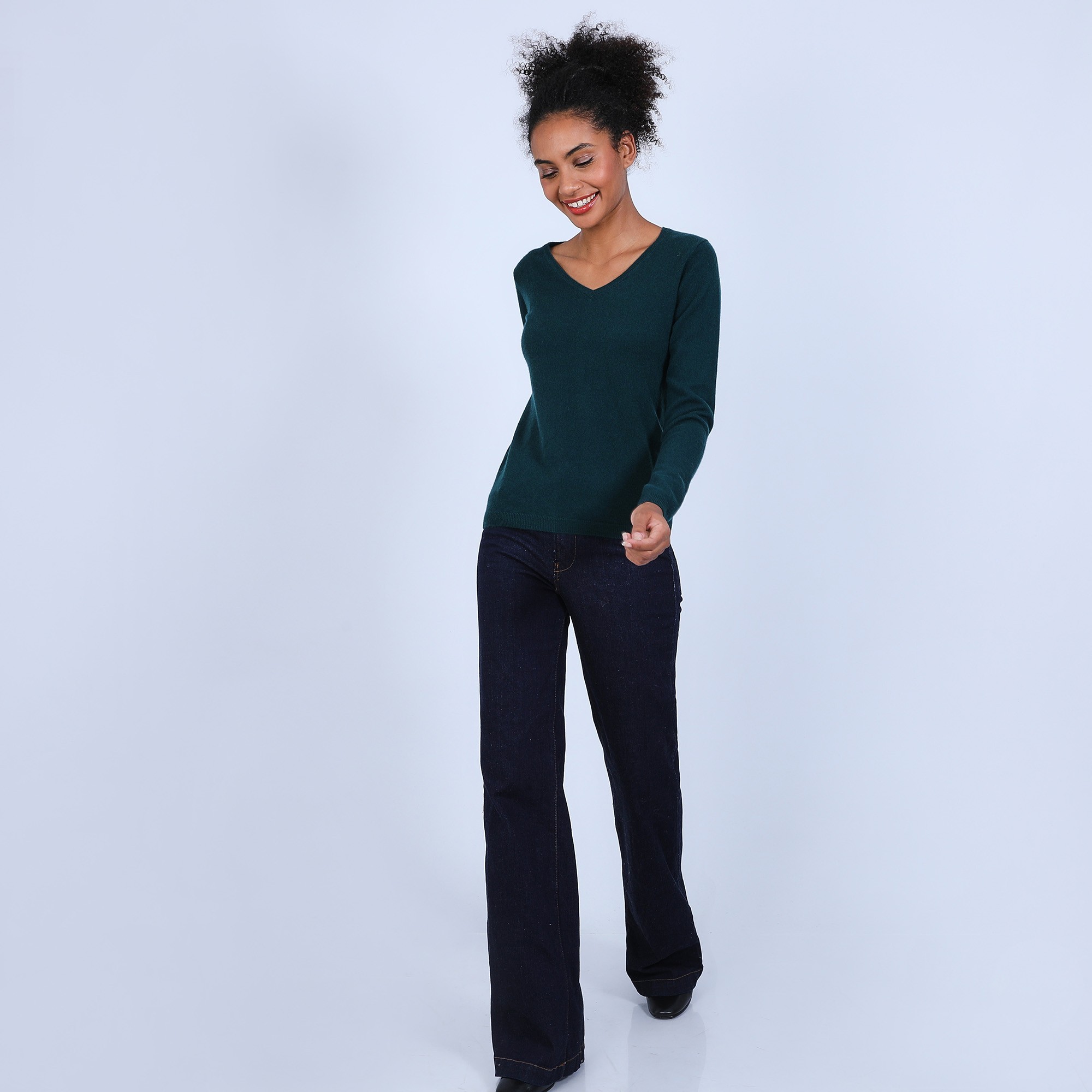 Pull col V en cachemire - Bijou