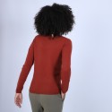 Pull col V en cachemire - Bijou 6682 tomette - 46 Marron clair