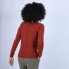Pull col V en cachemire - Bijou 6682 tomette - 46 Marron clair