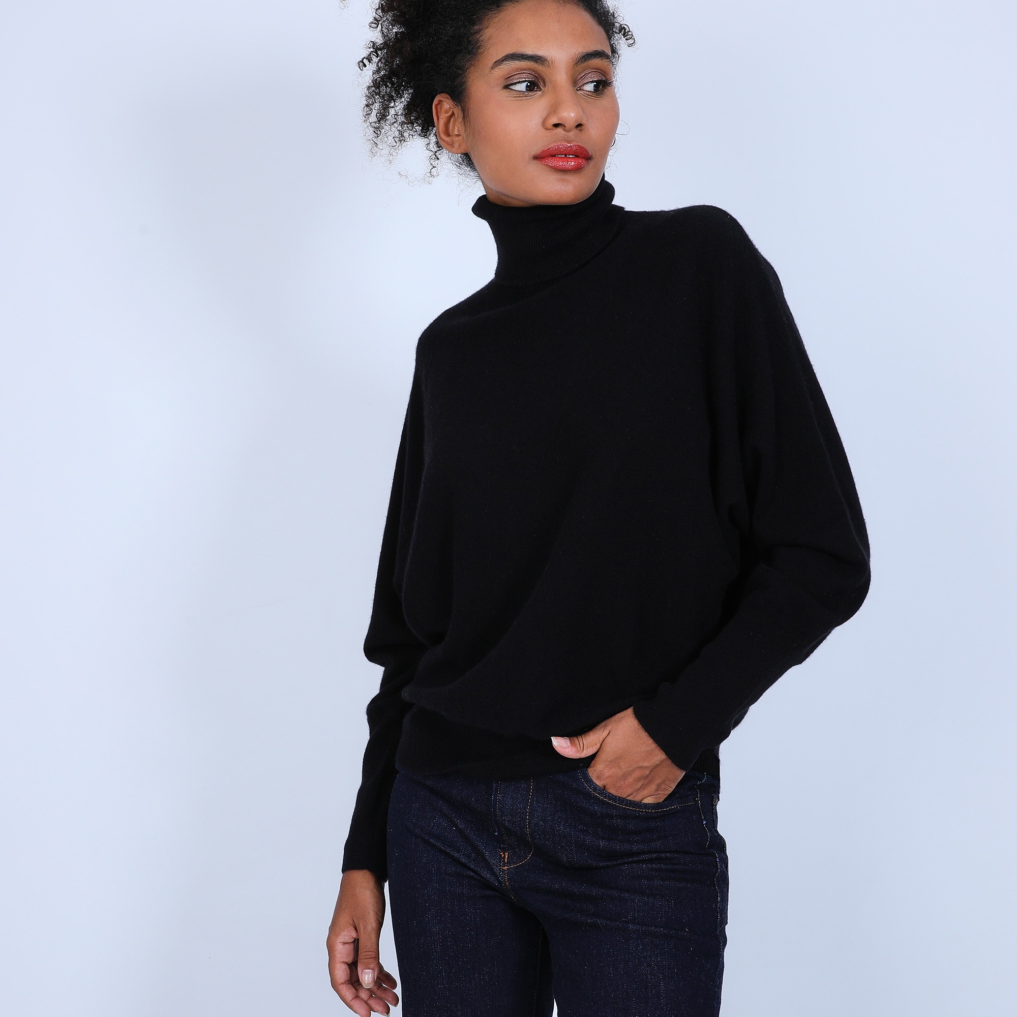 Pull chauve souris col roulé - Bob