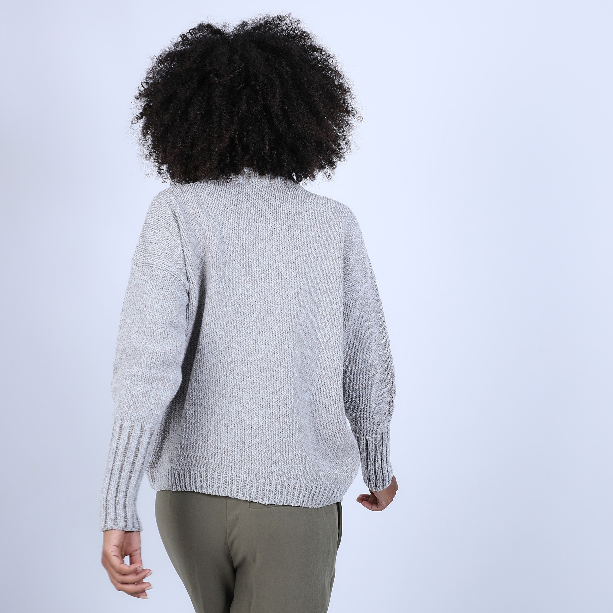 Gilet col montant en soie et laine velours - Bresil