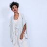 Gilet kimono sans manches - Oumi 6612 gris clair - 11 Gris clair