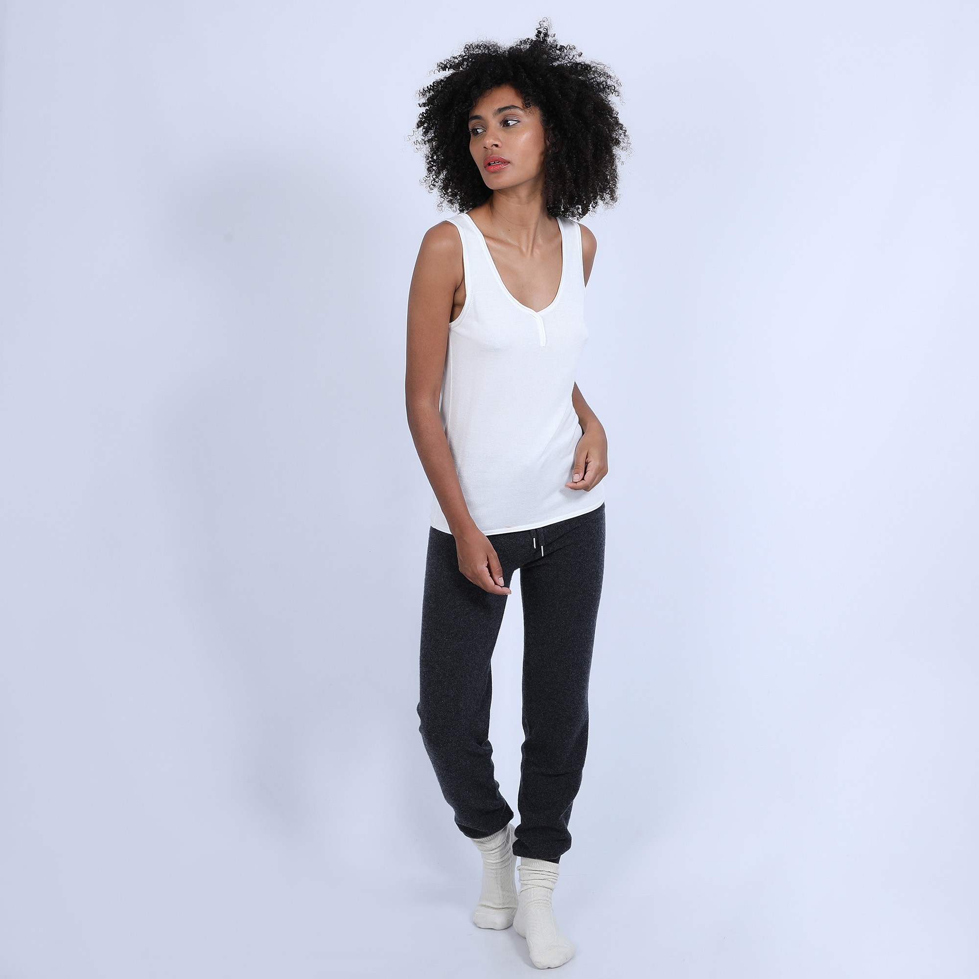 Débardeur en bambou cachemire - Hoatti 6601 ecru - 82 Ecru