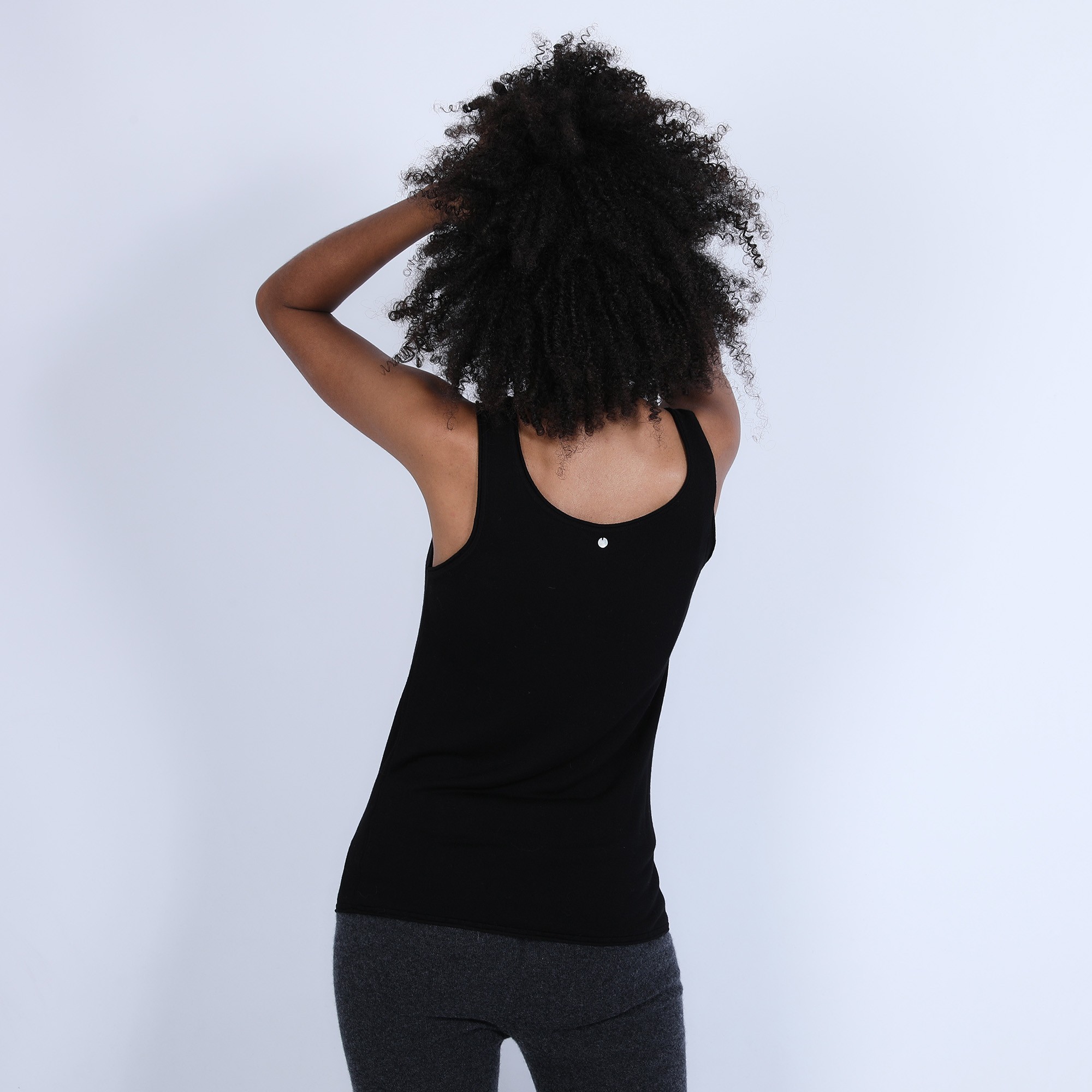 Débardeur en bambou cachemire - Hoatti 6610 noir - 01 Noir