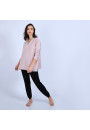 Pull en cachemire ample col V - Olyvia 6602 colombe - 24 Rose clair