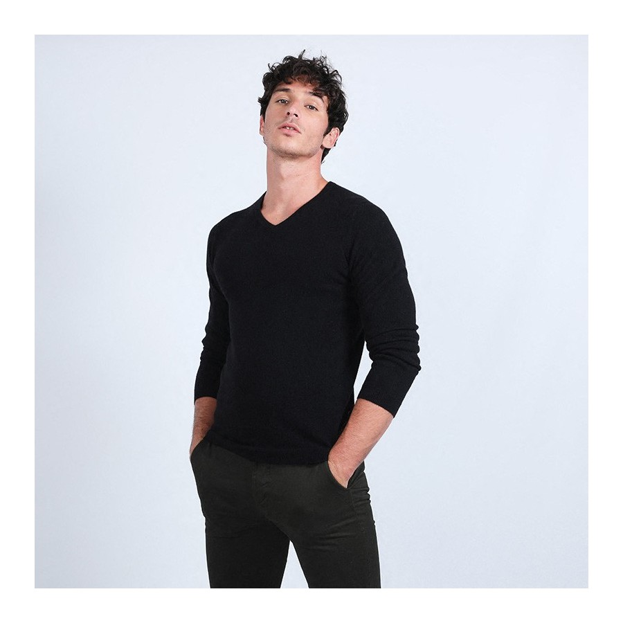 V-neck jumper in cashmere - Evann