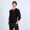 Pull col V en cachemire - Benjamin 6610 noir - 01 noir