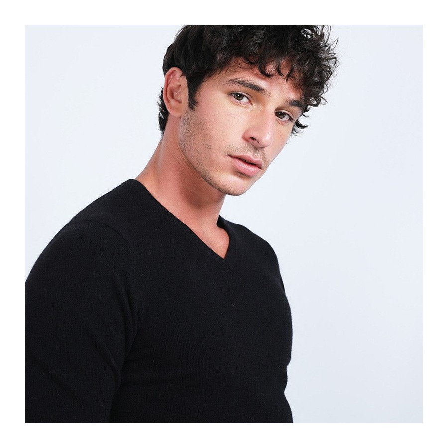 V-neck jumper in cashmere - Evann