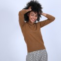 Pull col rond en cachemire intemporel - Evana 6395 camel - 88 camel