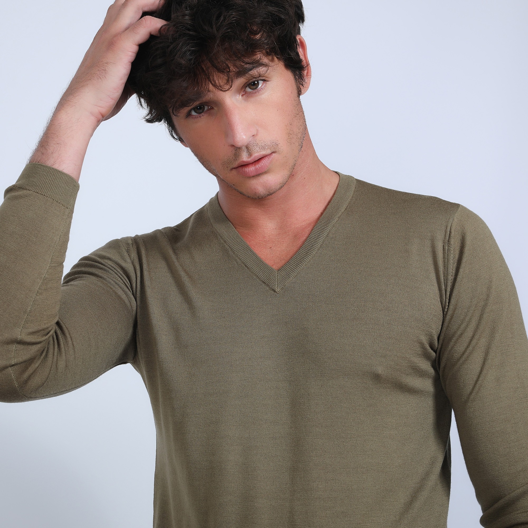 Pull col V en laine mérinos - Badyss