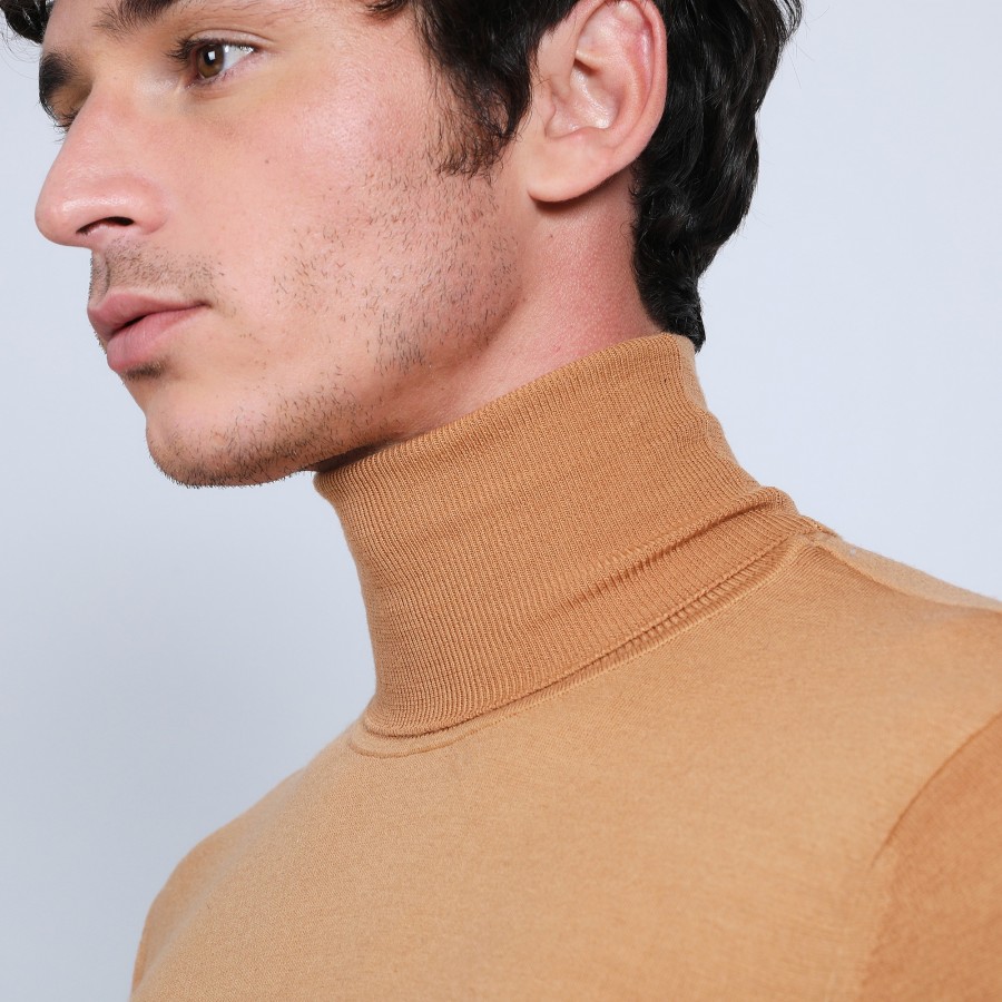 Roll-neck jumper in merino wool - Enzo