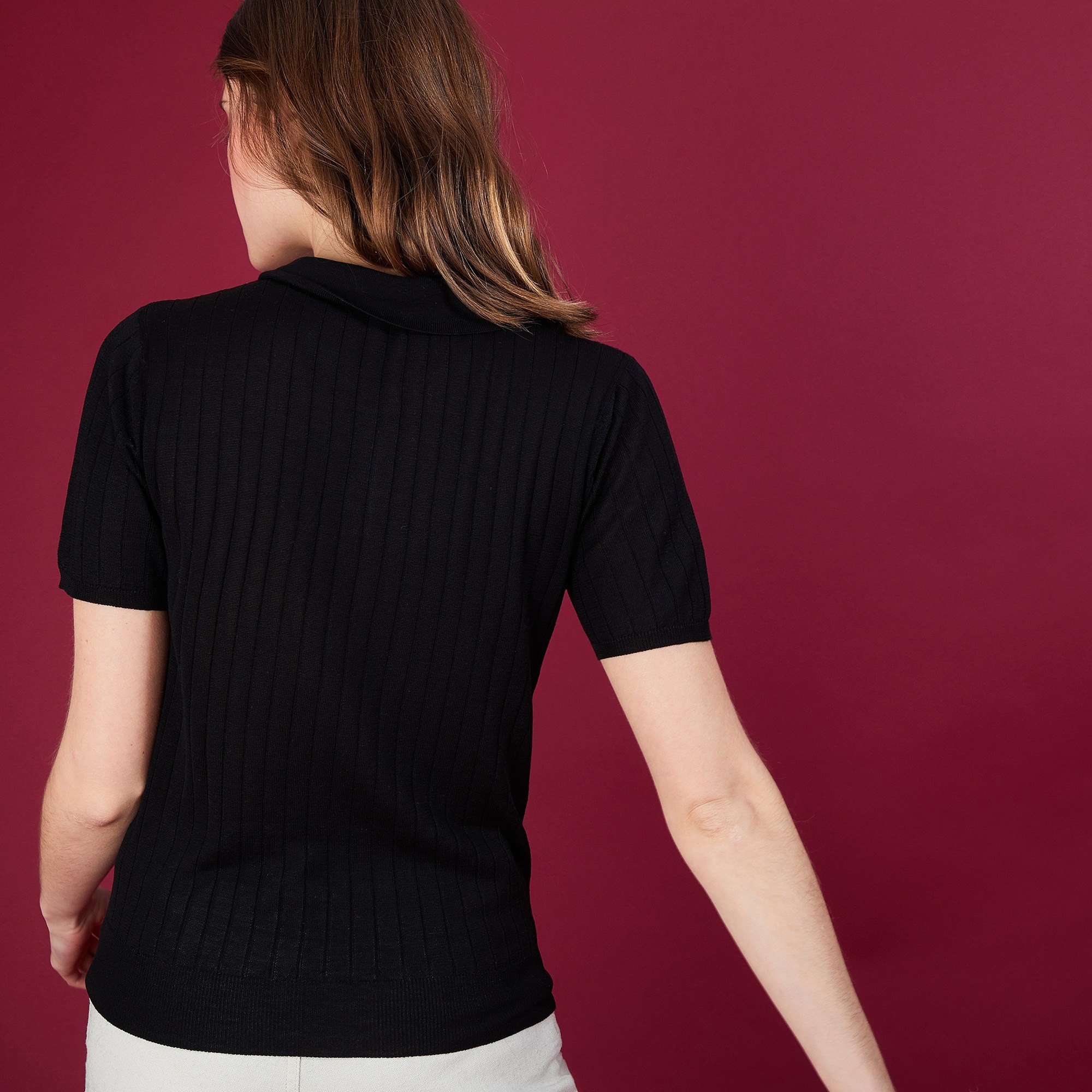 Pull col rond en viscose Alya