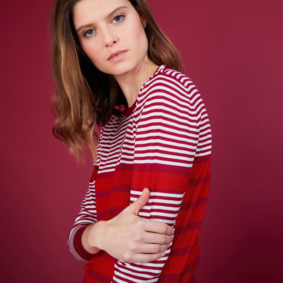 Camisola de gola redonda em seda natural - Amélia