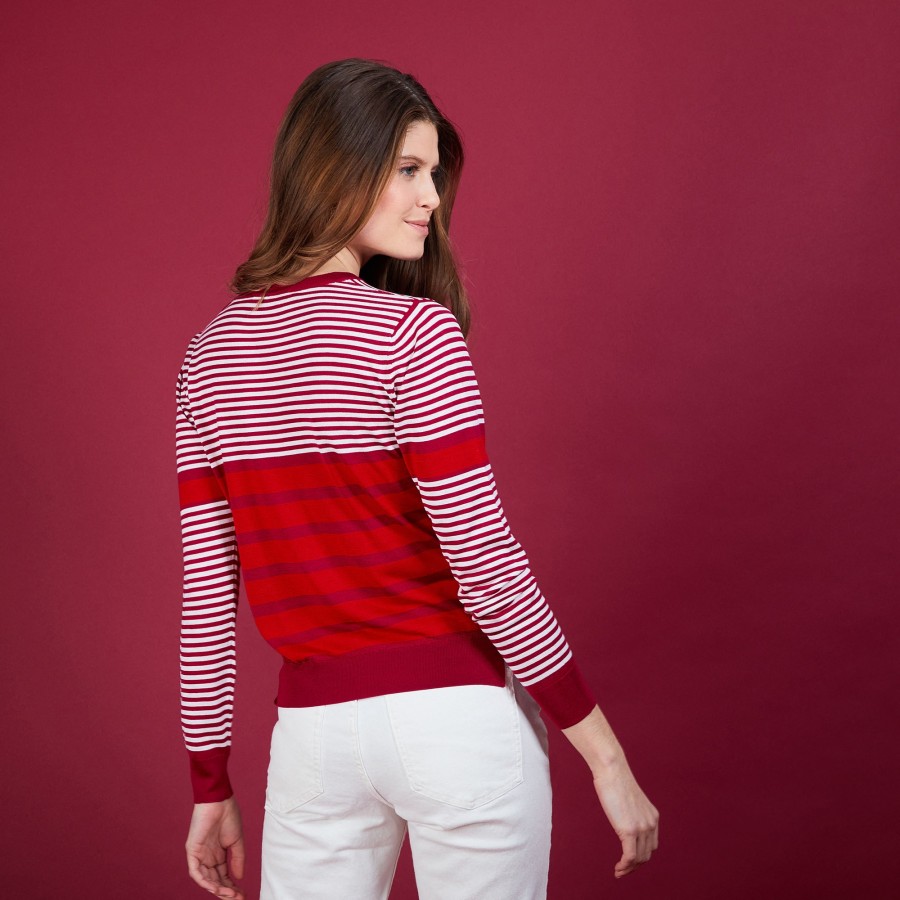 Camisola de gola redonda em seda natural - Amélia