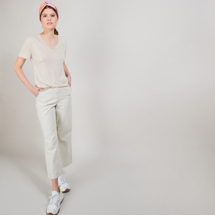 Flamed linen T-shirt - Balkan