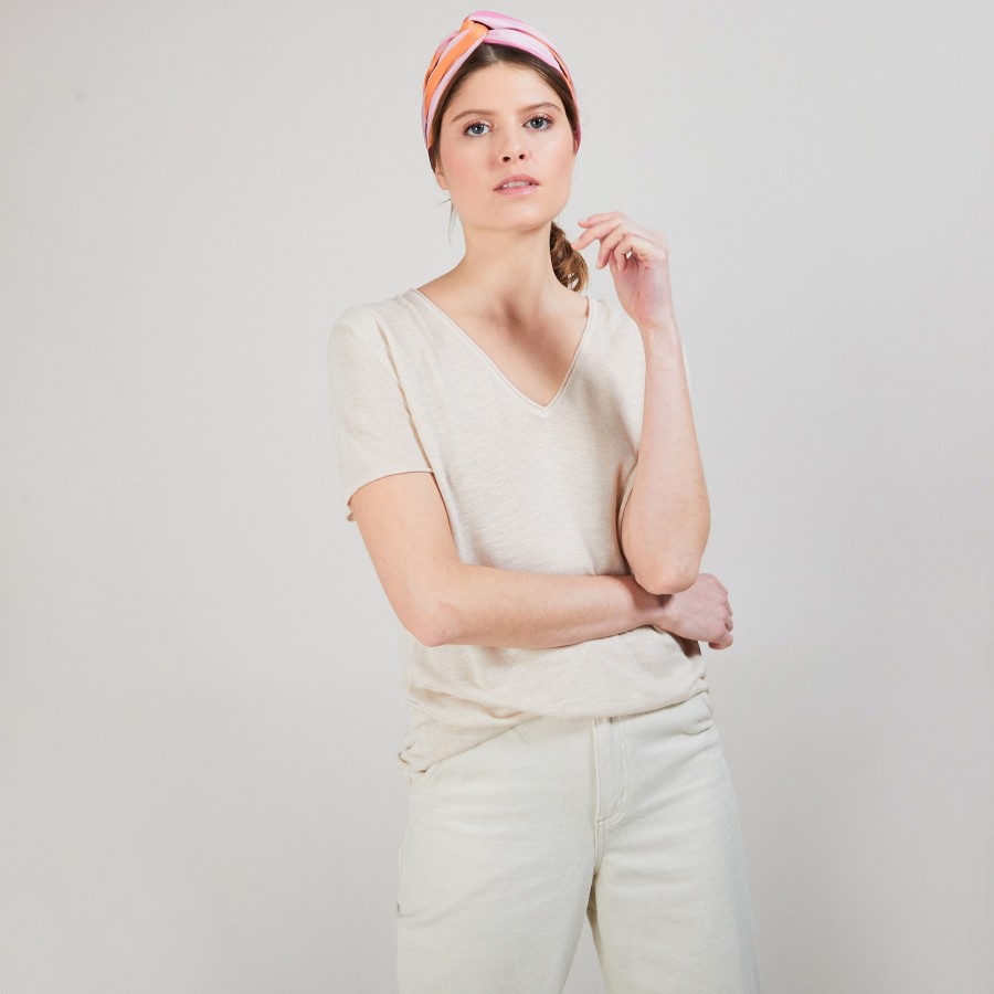 Flamed linen T-shirt - Balkan