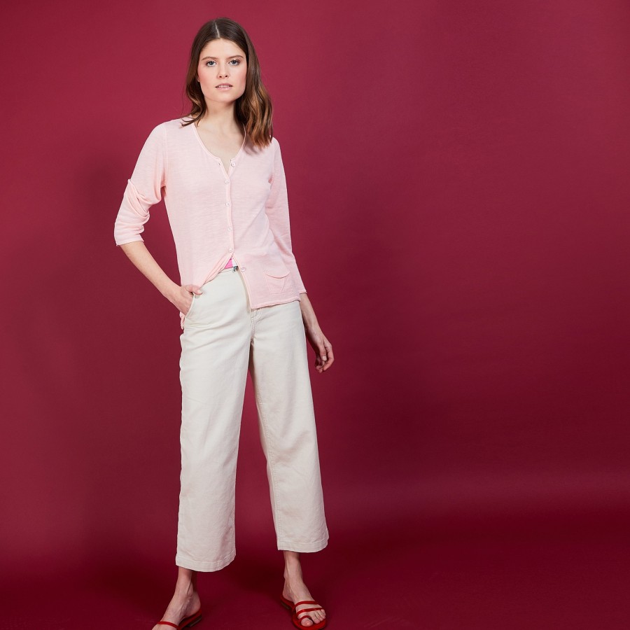 Flamed linen cardigan - Bao