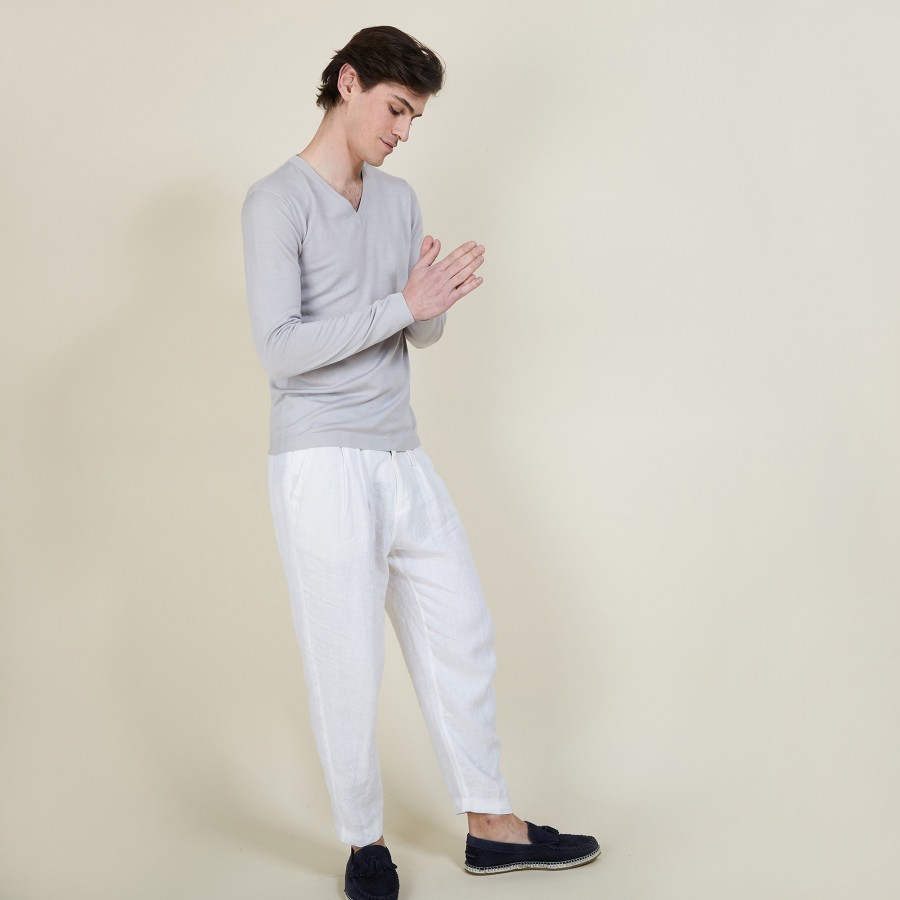 Merino wool V-neck sweater - Elmo