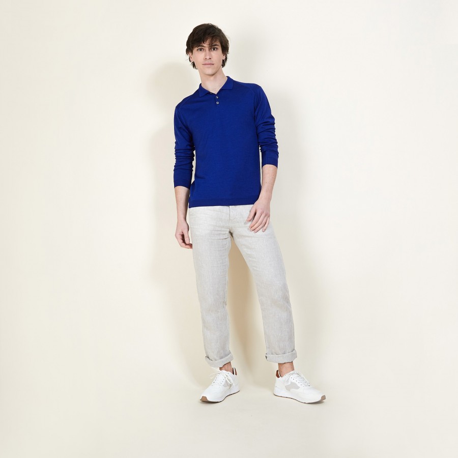 Camisa polo de lã e seda - Bartev