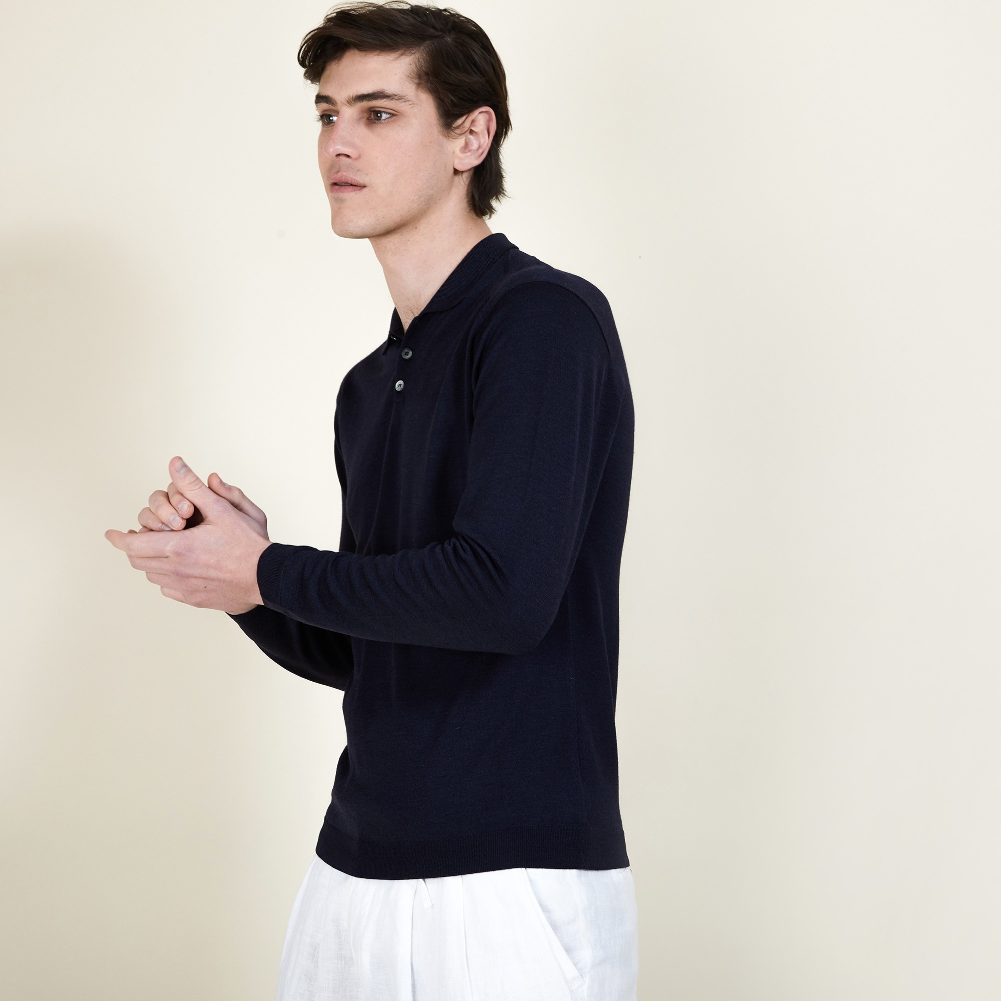 BARTEV PULL COL POLO LAINE ET SOIE