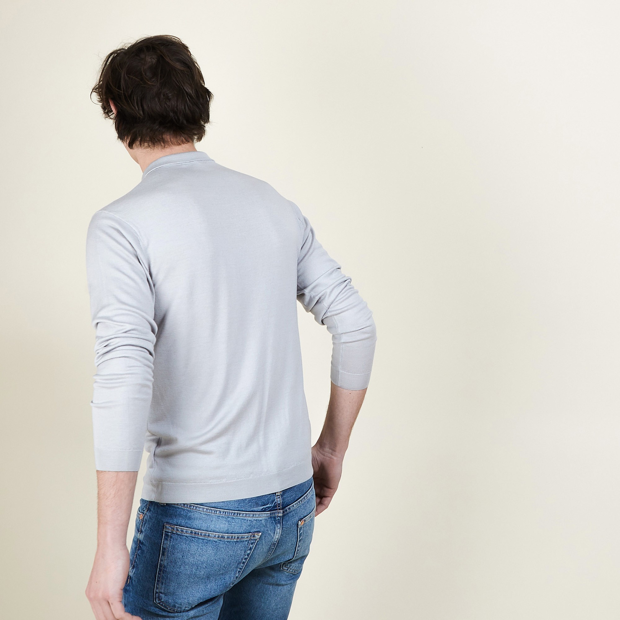 BARTEV PULL COL POLO LAINE ET SOIE