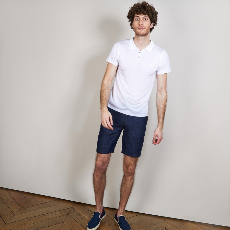 Short sleeve polo shirt in Fil Lumière - Babar