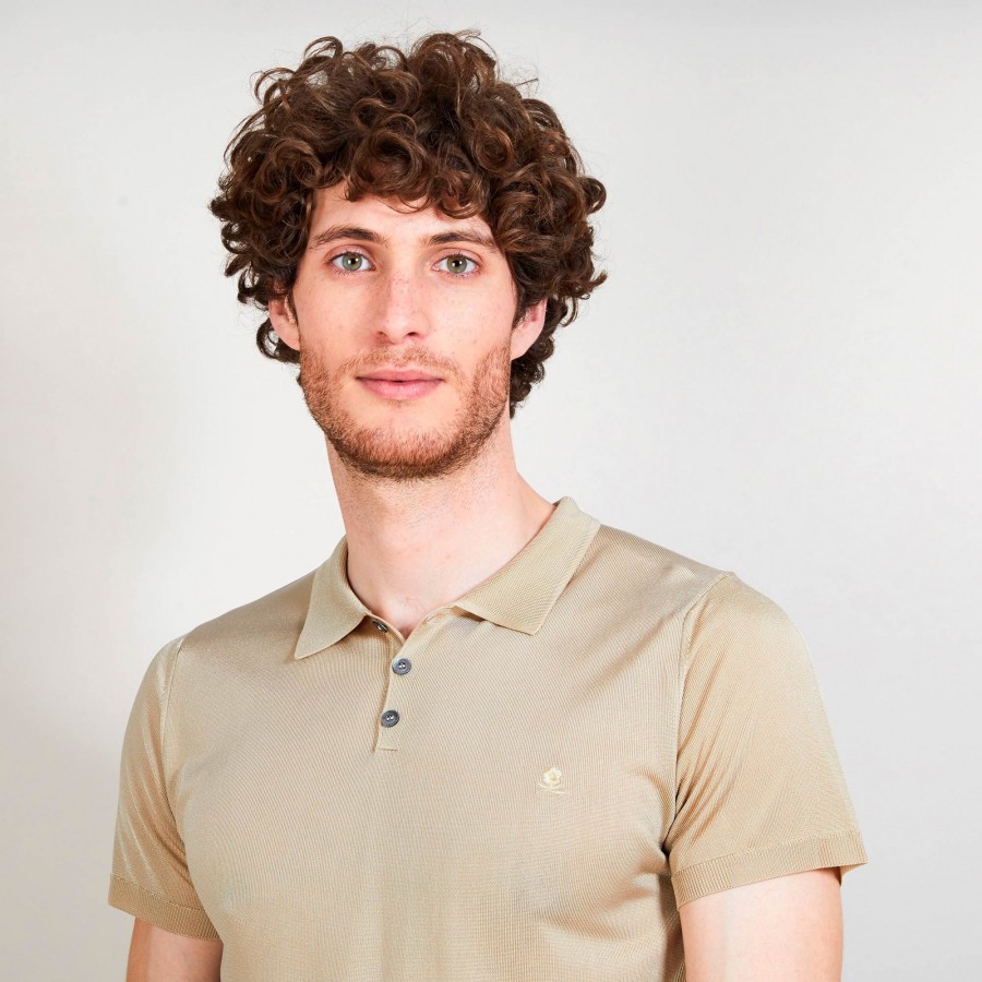 Camisa polo de manga curta em Fil Lumière - Babar