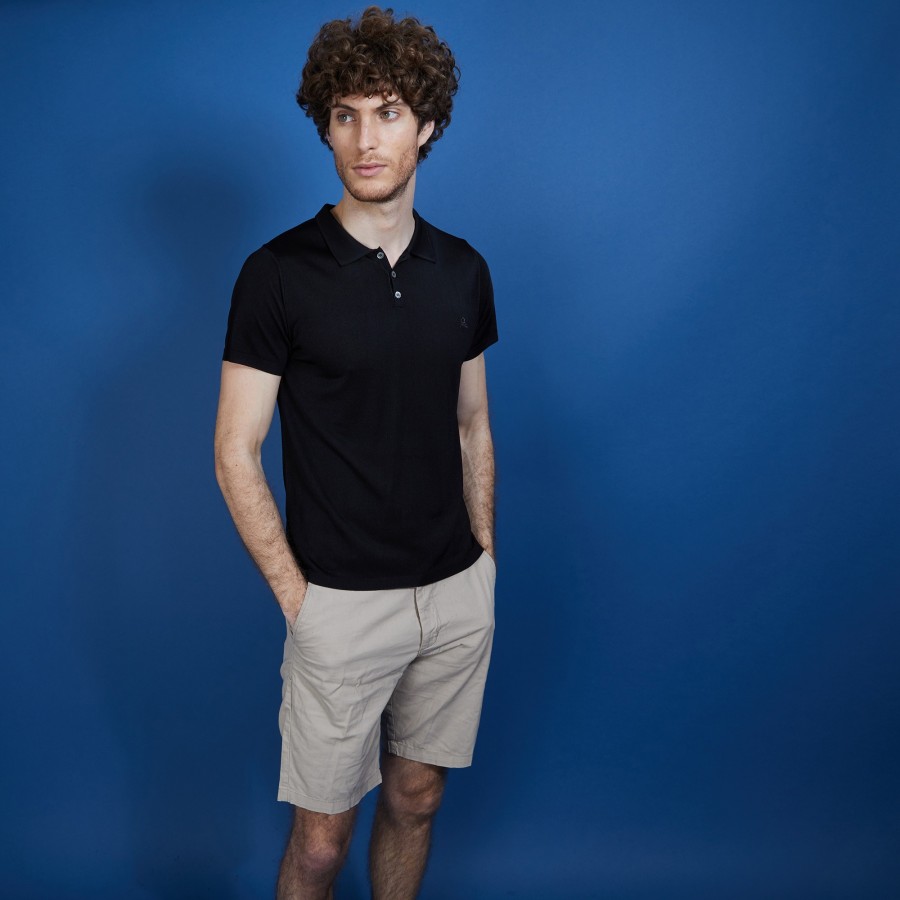 Camisa polo de manga curta em Fil Lumière - Babar