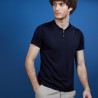 Polo manches courtes en Fil Lumière - Babar 6840 marine - 05 Bleu marine