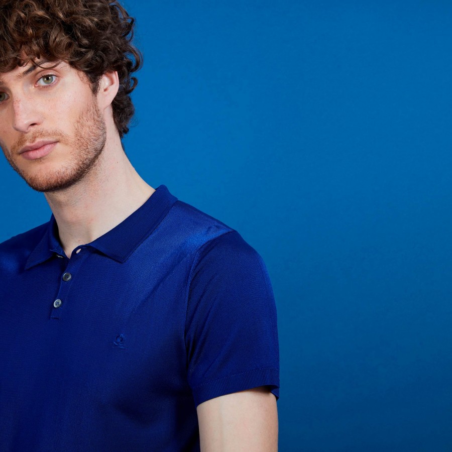 Camisa polo de manga curta em Fil Lumière - Babar