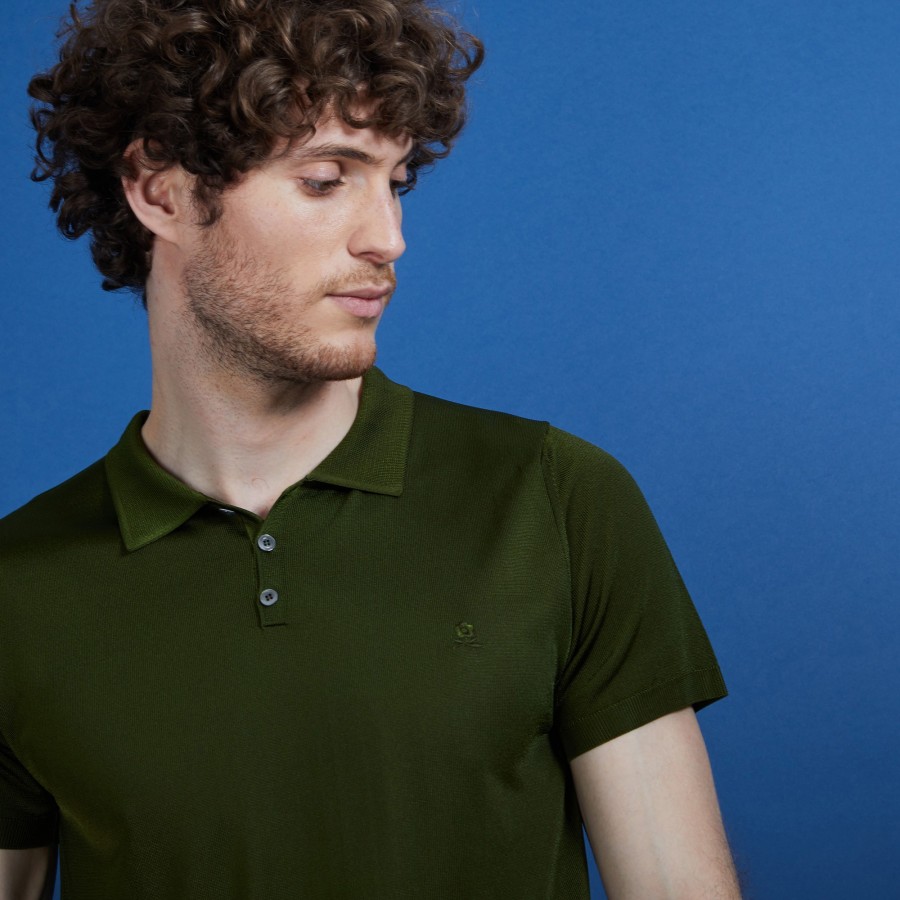 Short sleeve polo shirt in Fil Lumière - Babar