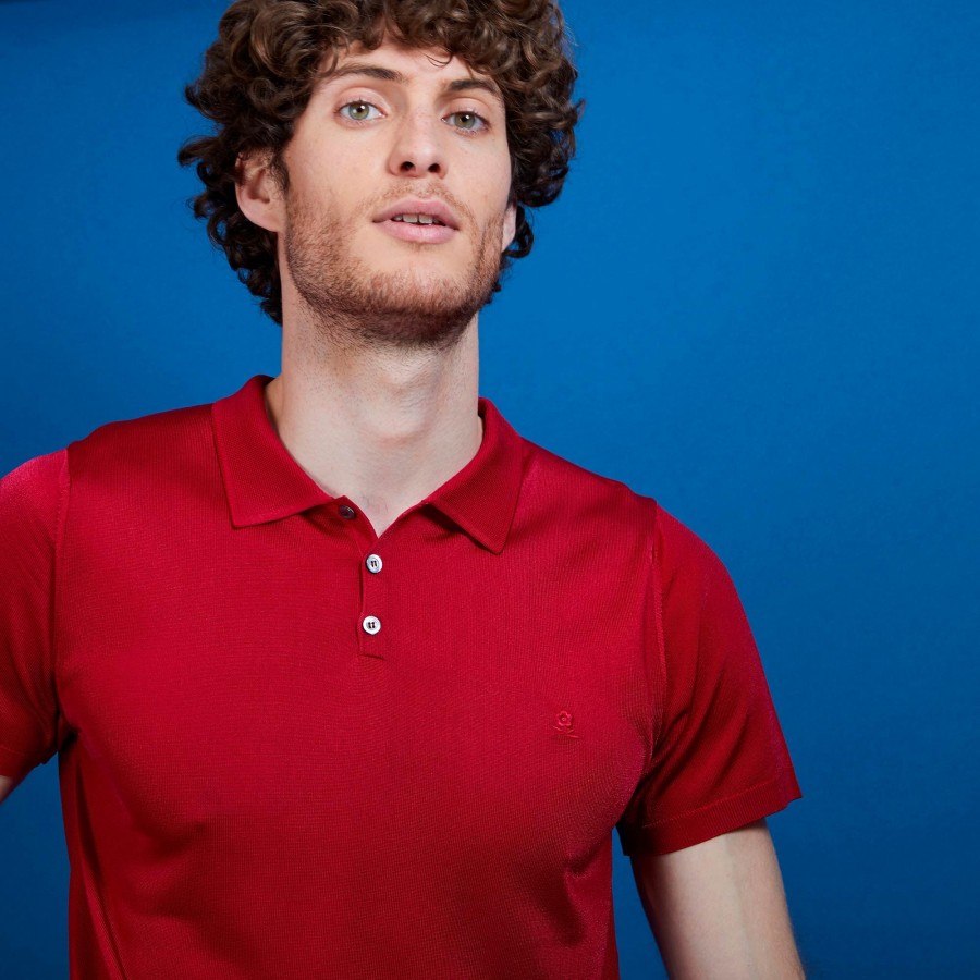 Camisa polo de manga curta em Fil Lumière - Babar