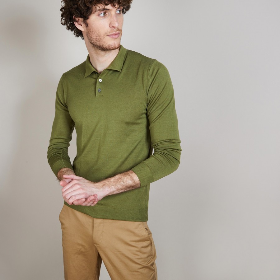 Merino wool polo neck sweater - Eni