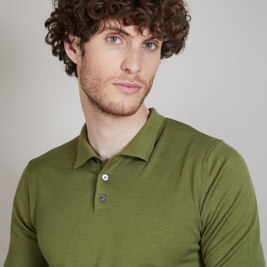 Merino wool polo neck sweater - Eni