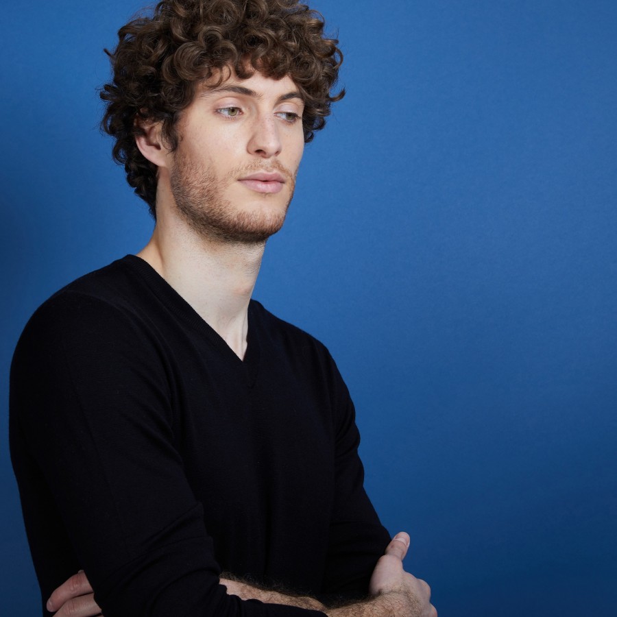 Suéter de lã merino com decote em V - Elmo