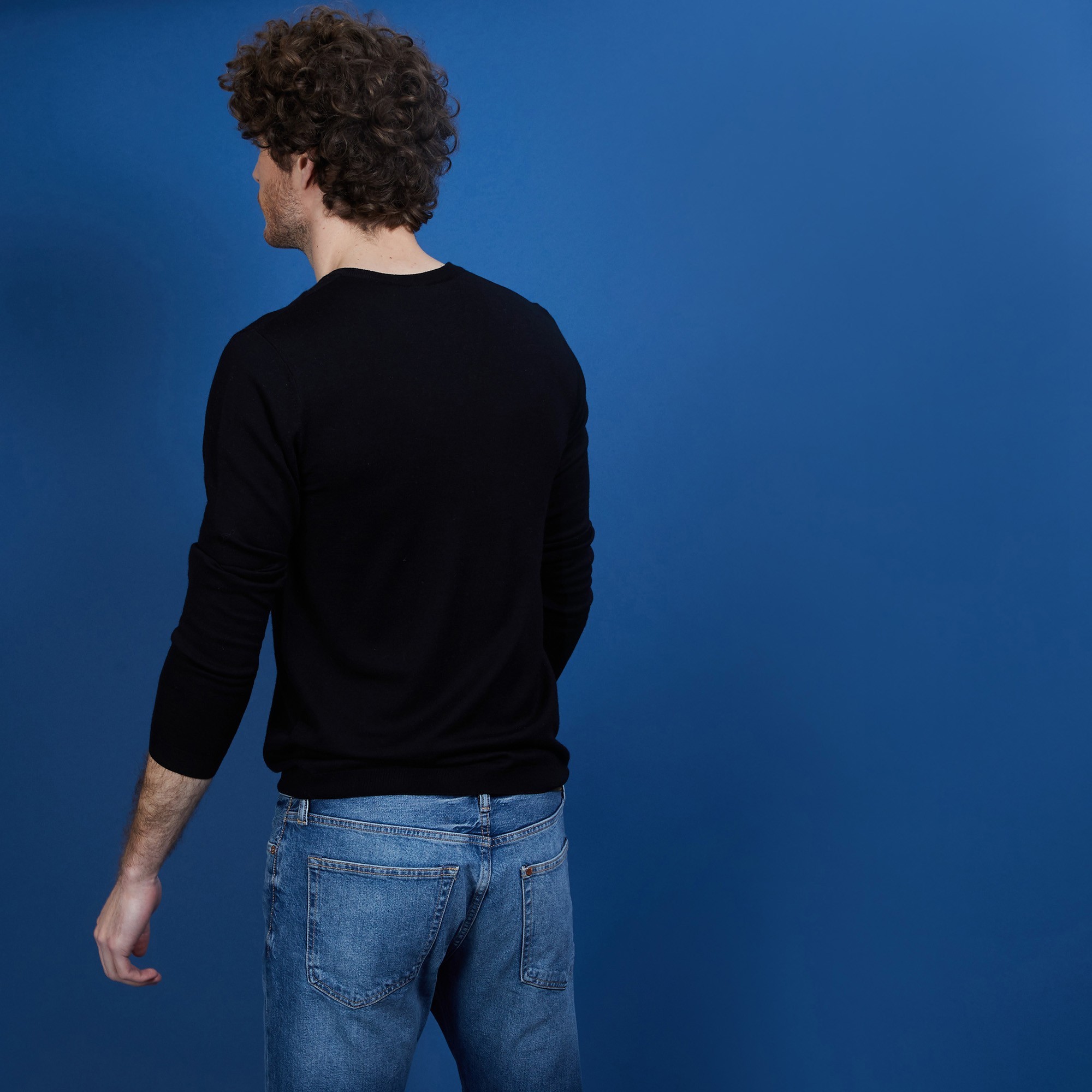 Pull col V en 100% laine - Badyss