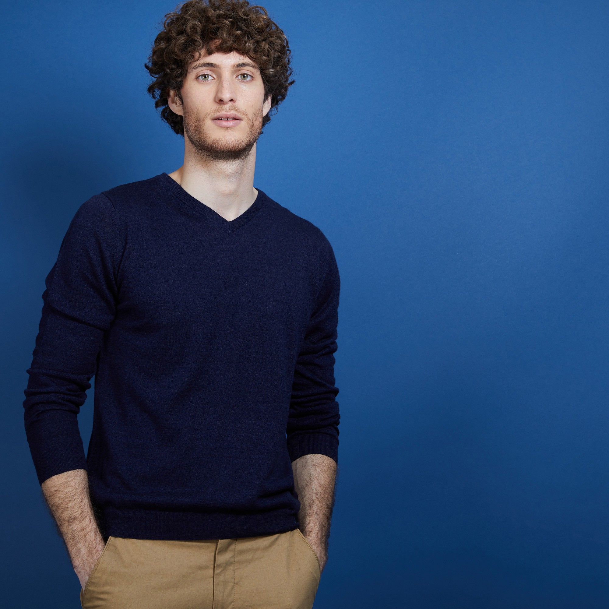 Pull col rond en cachemire et lin - Bandit 6880