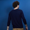 Pull col rond en cachemire et lin - Bandit 6840 marine - 05 Bleu marine