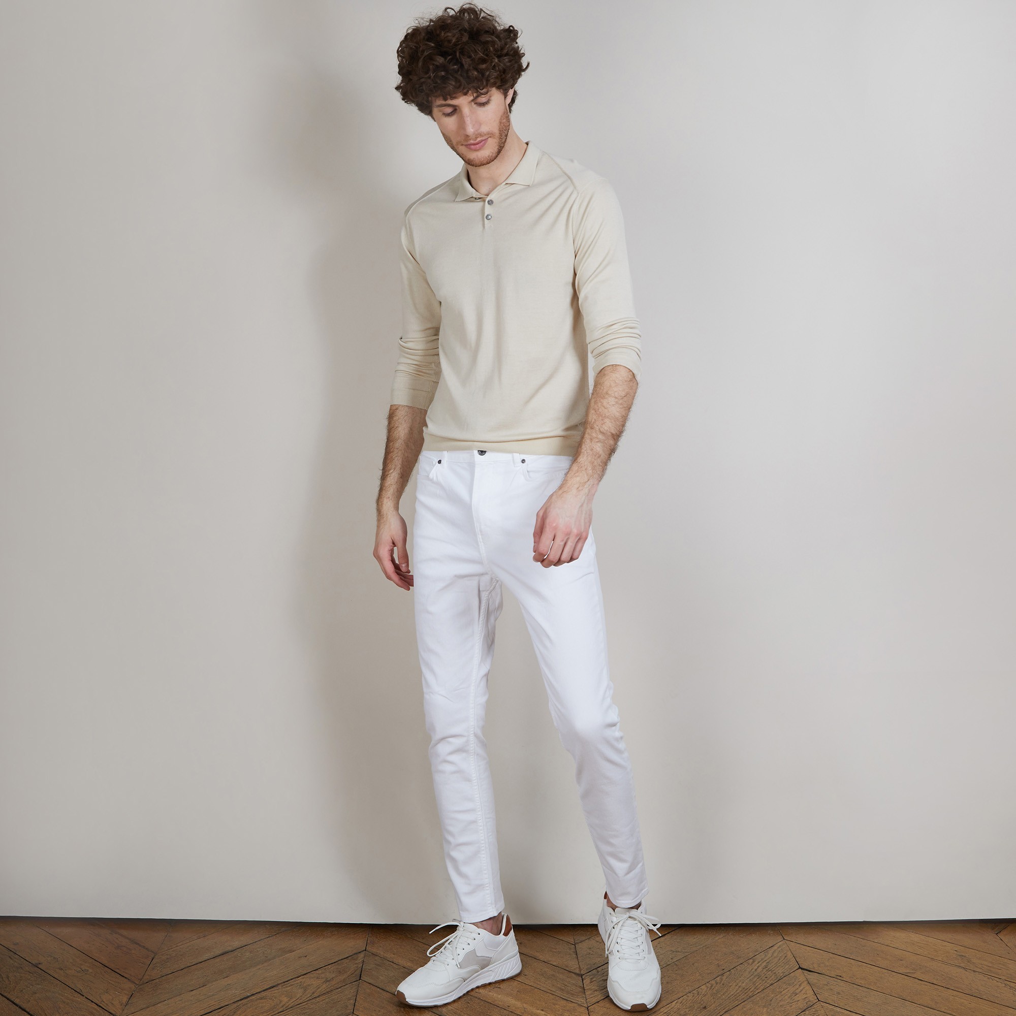 BARTEV PULL COL POLO LAINE ET SOIE